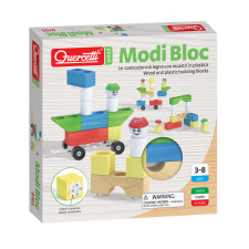 Quercetti : Modi Bloc Basic fa és műanyag építőjáték 18db-os barkácsolás, építés