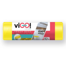 QUICKPACK viGO! Szemeteszsák LDPE sárga 60 l / 10 db, 60x80 cm szemetes