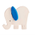 QuidoBergmann Lanco Kék fülű elefántos rágóka