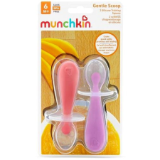 QuidoBergmann Munchkin szilikon kanál, 2 db, rózsaszín/lila babaétkészlet