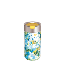QUOKKA Boost kávés/teás pohár szűrővel 400ml - Blue Peonies - Quokka jóga felszerelés