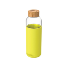 Quokka Flow, Üvegpalack szilikon felülettel Neon zöld, 660ml, 40009 kulacs, kulacstartó