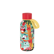 QUOKKA Hőtartó fémkulacs pánttal SOLID KIDS - Grove Birds 330ml - Quokka jóga felszerelés