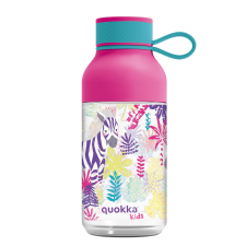 Quokka Kids Ice, Műanyag palack zebrák hurokkal, 430ml, 40159 babaétkészlet