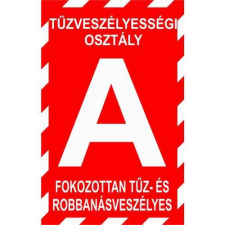  "A" tűzv.osztály - utánvilágító műanyag, 160*240mm információs tábla, állvány