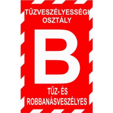  "B" tűzv.osztály - öntapadó, 160*240mm információs tábla, állvány