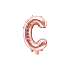 "C" betű fólia lufi 35cm rózsaarany party kellék
