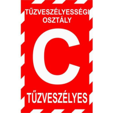  "C" tűzv.osztály - öntapadó, 160*240mm információs tábla, állvány