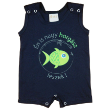  "Én is nagy horgász leszek" feliratos ujjatlan napozó rugdalózó