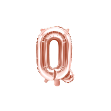 "Q" betű fólia lufi 35cm rózsaarany party kellék
