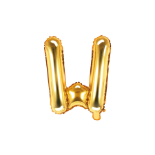 "W" betű fólia lufi 35cm arany party kellék