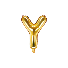  &quot;Y&quot; betű fólia lufi 35cm arany party kellék