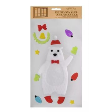 Qx Ablakzselé jegesmedve mintával - 15 x 30 cm party kellék