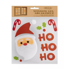 Qx Ablakzselé Mikulás és HOHOHO mintákkal - 20 x 25 cm party kellék