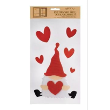 Qx Ablakzselé Orrmanó és szív mintákkal - 15 x 30 cm party kellék