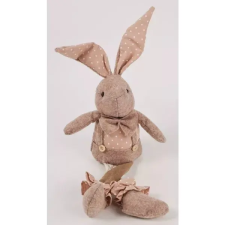 Qx Barna pöttyös nyuszi figura filcből - 40 cm party kellék