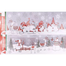 Qx Csillámos karácsonyi ablakmatrica - 21 x 60 cm, többféle party kellék