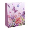 Qx Dísztasak matt 26x32 cm lila lepke és virág
