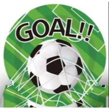 Qx Focilabda mintás papírtányér - 10 db-os party kellék