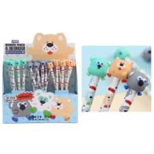 Qx Gömbállatkás grafit ceruza radírral - többféle ceruza