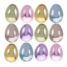 Qx Gyöngyházfényű dekortojás - 6 cm, 6 db-os party kellék