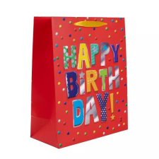 Qx Hologramos születésnapi ajándéktasak - 18 x 23 cm ajándéktasak