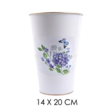QX-IMPEX KFT IRIS bádog váza hortenzia 14x20cm (QX_IMPEX_KFT_80982) dekoráció