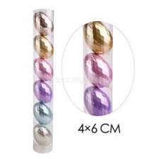 QX-IMPEX KFT IRIS dekor tojás 6db 4x6cm (QX_IMPEX_KFT_72240) dekorációs kellék