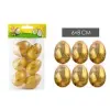 QX-IMPEX KFT IRIS dekor tojás 6db aranyozott 6x8cm (QX_IMPEX_KFT_72216)