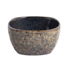 QX-IMPEX KFT IRIS kerámia müzlis tál virágos kék/barna 14cm (171218) tányér és evőeszköz