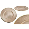 QX-IMPEX KFT IRIS üveg tányér bordás arany 27x1,7cm (QX_IMPEX_KFT_102032)
