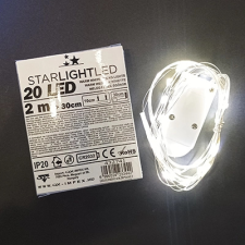 Qx Led fény 20 ledes meleg fényű dekorációs kellék