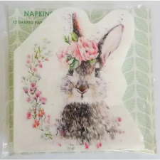 Qx Nyuszi mintás formaszalvéta - 12 db-os party kellék