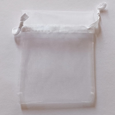 Qx Organza tasak 10×12 cm fehér dekorációs kellék