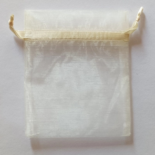 Qx Organza tasak 10×12 cm krém dekorációs kellék