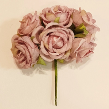 Qx Rózsa pick 6 fej 5cm lila dekorációs kellék