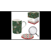R2S .105FACH Porcelán szűrősbögre tetővel, 350ml, dobozban, Fancy Christmas, Atmosphere