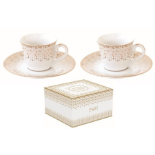 R2S.1107FESV Porcelán eszpresszócsésze+alj 2 személyes, 80ml, dobozban, Festive bögrék, csészék