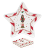  R2S.1324NTWI Porcelán csillagtálca 19,5cm, dobozban, Nutcracker Twist
