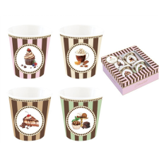  R2S.176SWEM Porcelán eszpresszópohár 4 személyes, 100ml,dobozban, Sweet Moments konyhai eszköz