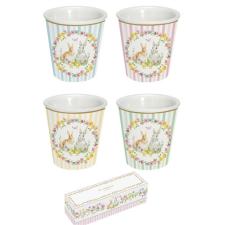  R2S.1952EAST Porcelán eszpresszópohár 100ml, 4 személyes, dobozban, Happy Easter bögrék, csészék