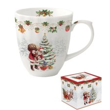 R2S.2780NOCH Porcelánbögre 370ml, dobozban, Nostalgic Christmas bögrék, csészék