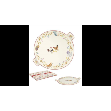 R2S.911CLIF Sajtkínáló porcelántálca 30cm, dobozban, Country Life konyhai eszköz