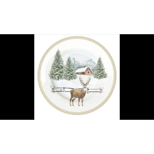 R2S .944WHIF Porcelán desszerttányér 19cm, White Forest tányér és evőeszköz