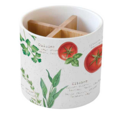 R2S porcelán evőeszköztartó henger, Home Kitchen, 14X13,5 cm konyhai eszköz