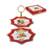 R2S R2S.1017CHME Porcelán süteményes állvány 2 emeletes, 16/20cm, dobozban, Christmas Memories
