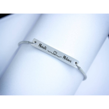 R.M.ékszer Igaz szerelem egyedi acél lap medálos karlánc karkötő