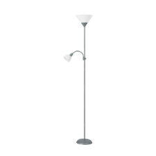 RÁBALUX 4028 Action, állólámpa, E27 1x MAX 100W + E14 25W, ezüst/ fehér világítás