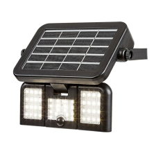 RÁBALUX Lihull kültéri hármas napelemes, mozgásérzékelős fali lámpa LED 9,6W fekete- Rábalux kültéri világítás