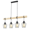 RÁBALUX Rábalux Fabian matt fekete-bükk függesztett lámpa (RAB-5247) E27 4 izzós IP20